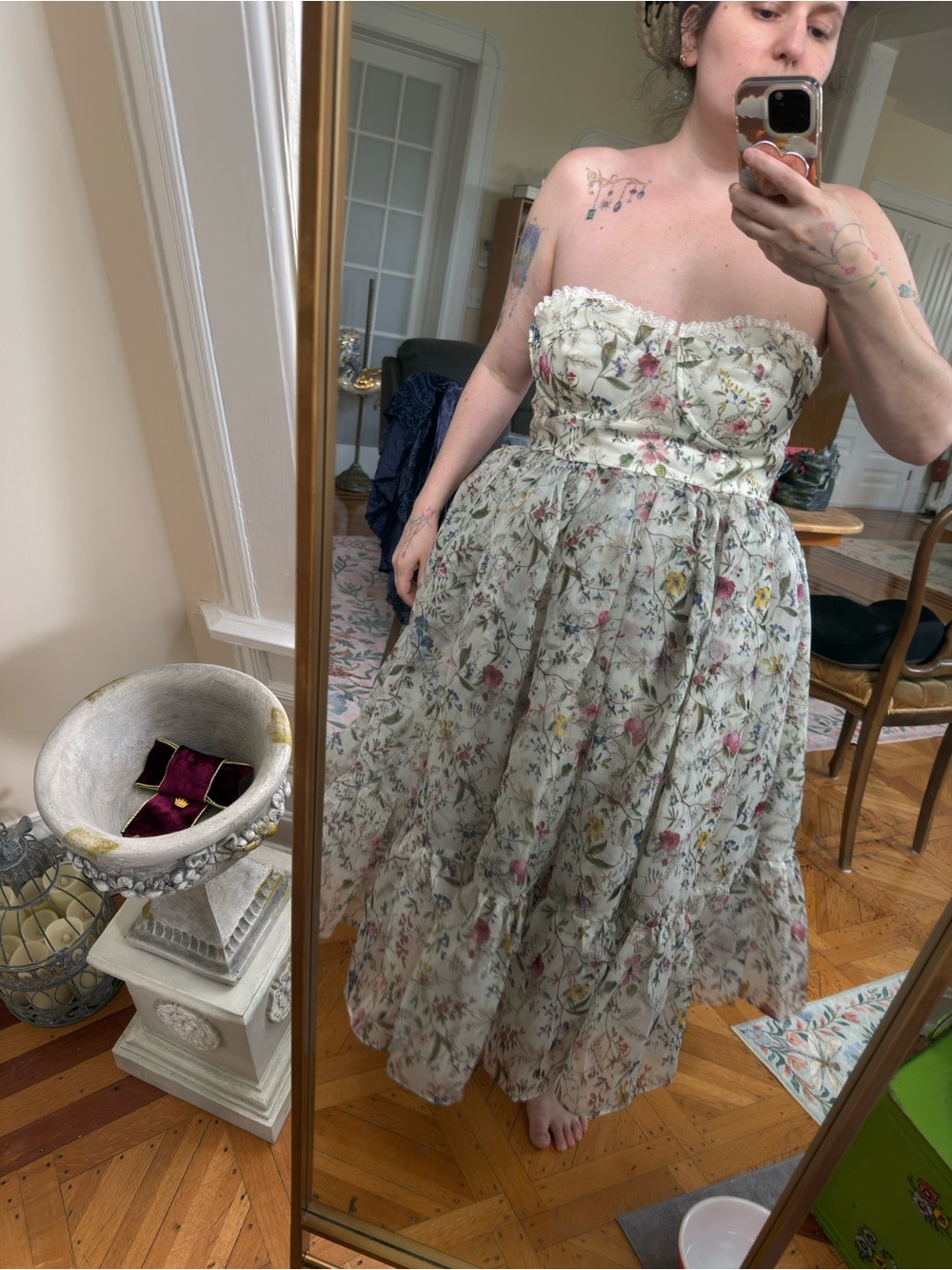 Selkie Wildflower Kilburn French Corset Dress XL
